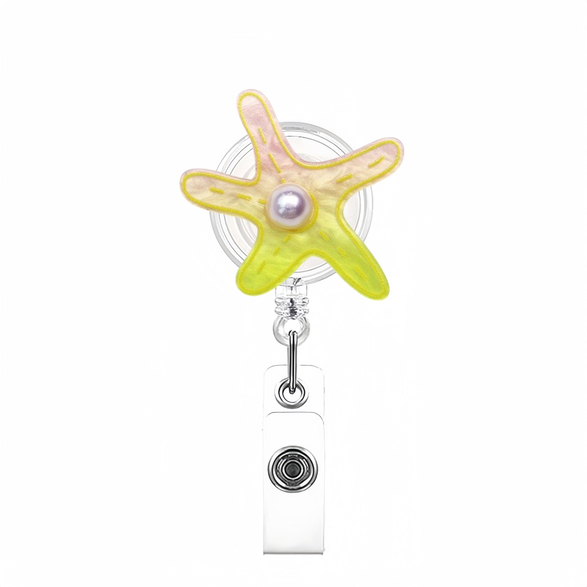 Wholesale Colorful marine animal creative retractable badge clip keychain